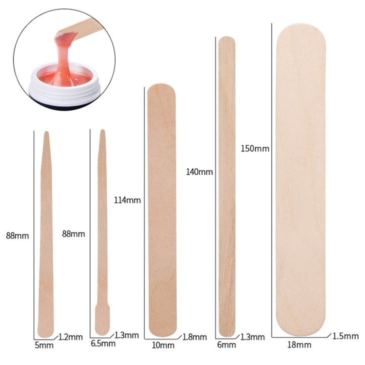 Tongue Depressor Wooden Wax Applicator Spatula Sticks Waxing Stick